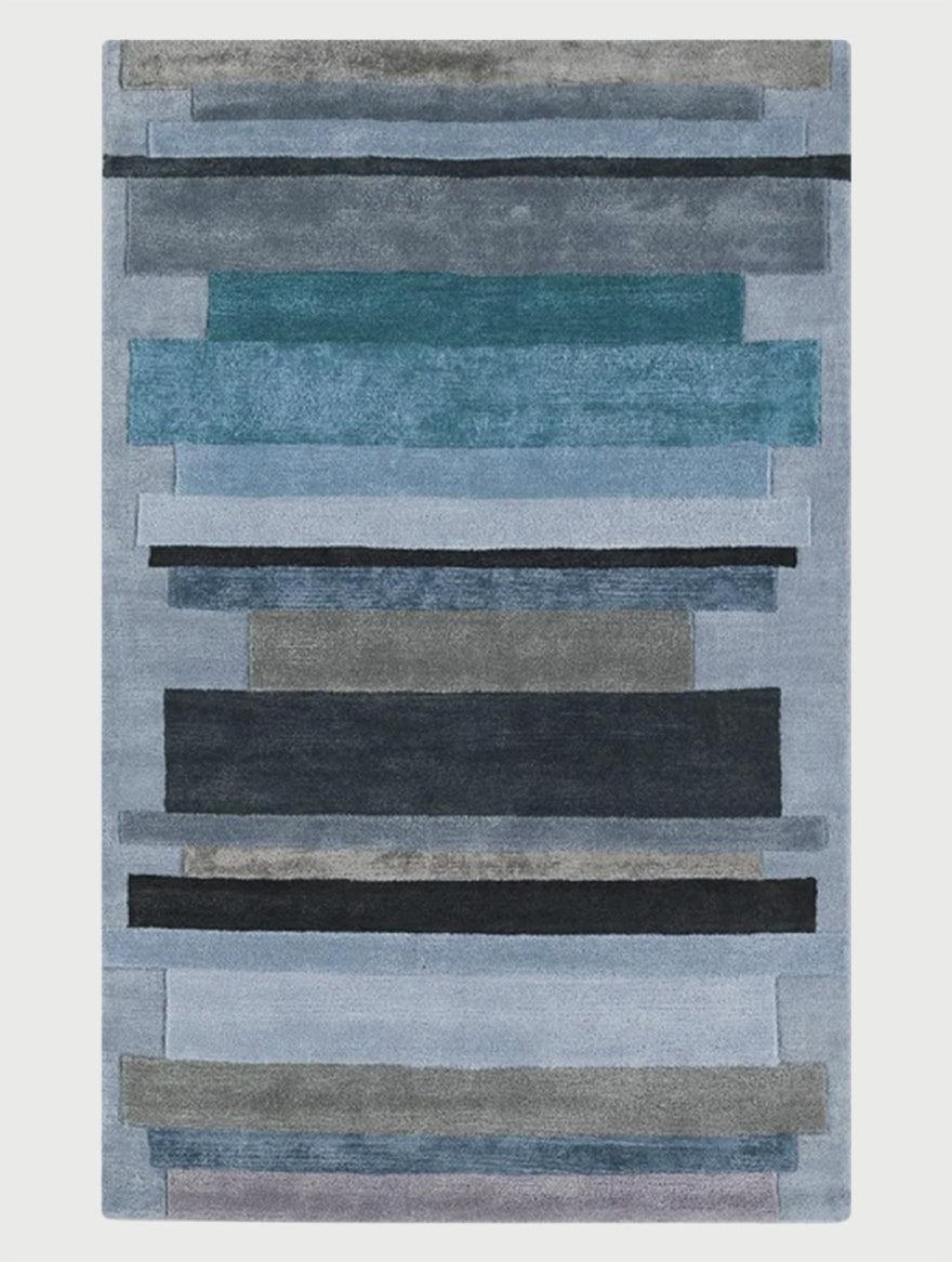 Green Hand Tufted Wool Area Rug For Living Room WK-692