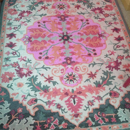 Hand Tufted Wool Area Rug For Hall Yoga Mat  WK-694