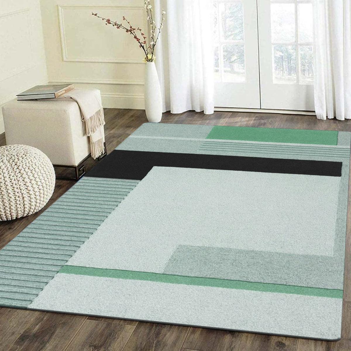 Natural Wool Area Rug Hand Tufted For Bedroom WK-697