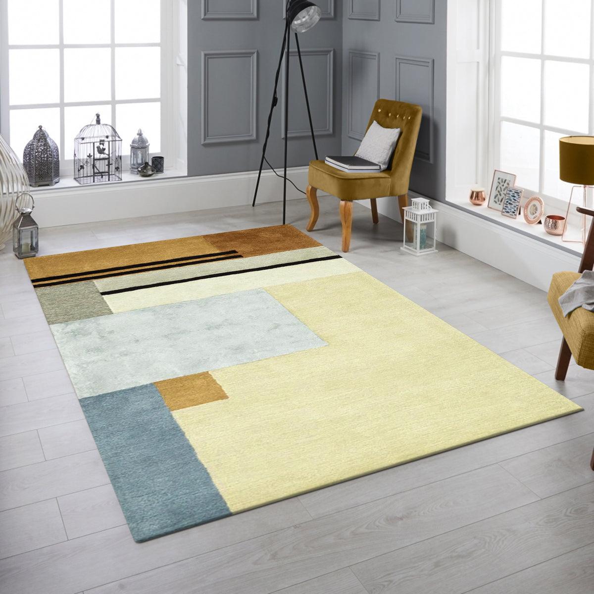 Hand Tufted Viscose Rug For Living Room Hall Yoga Mat  WK-699