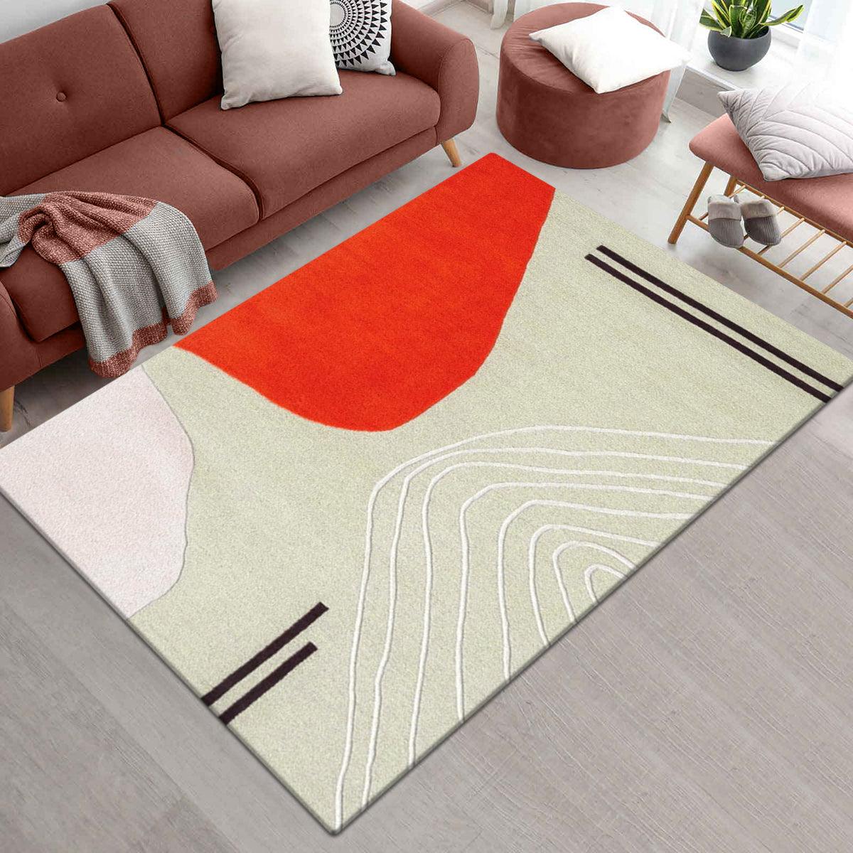 Modern Hand Tufted Wool Area Rug For Bedroom WK-700