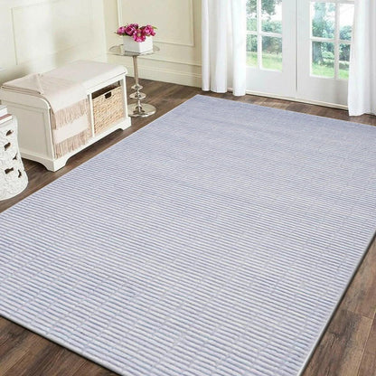 Gray Hand Loom Natural Wool Area Rug For Hall Patio WK-707