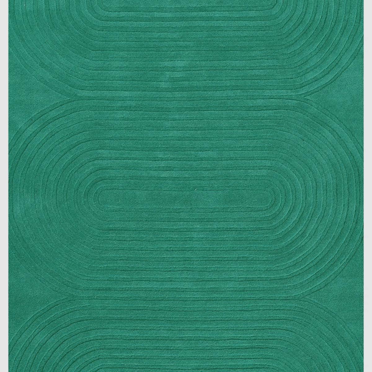 Green Hand Tufted Wool Area Rug For Living Room WK-712