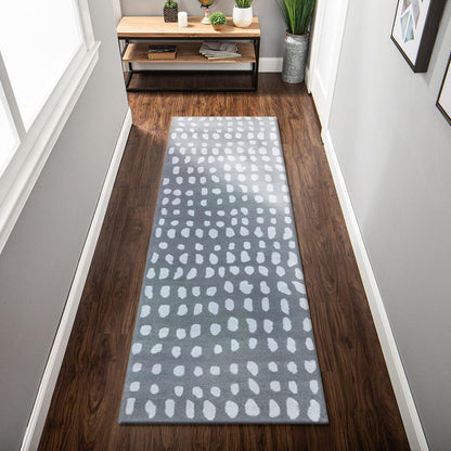 Gray Hand Tufted Wool Area Rug For Hall Patio WK-727