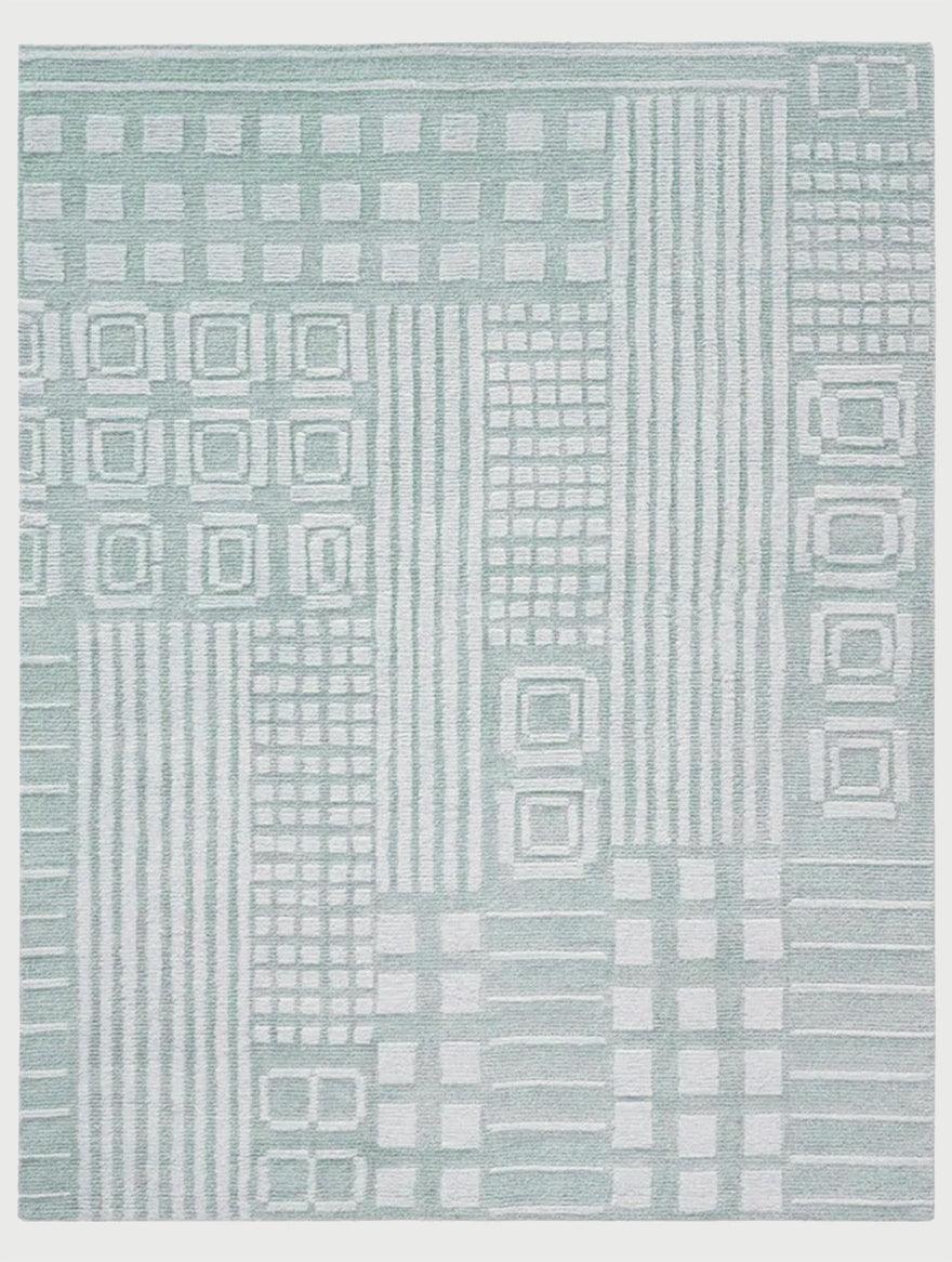 Hand Knoted Wool Area Rug For Garden Yoga Mat  WK-728