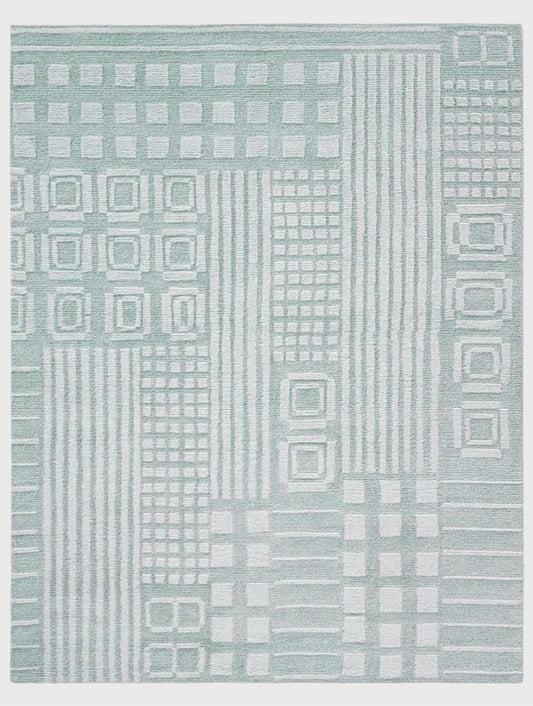 Hand Knoted Wool Area Rug For Garden Yoga Mat  WK-728