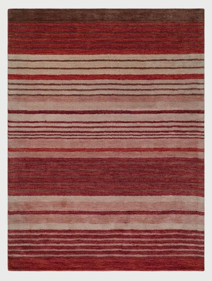 Red Hand Tufted Wool Area Rug For Bedroom WK-734