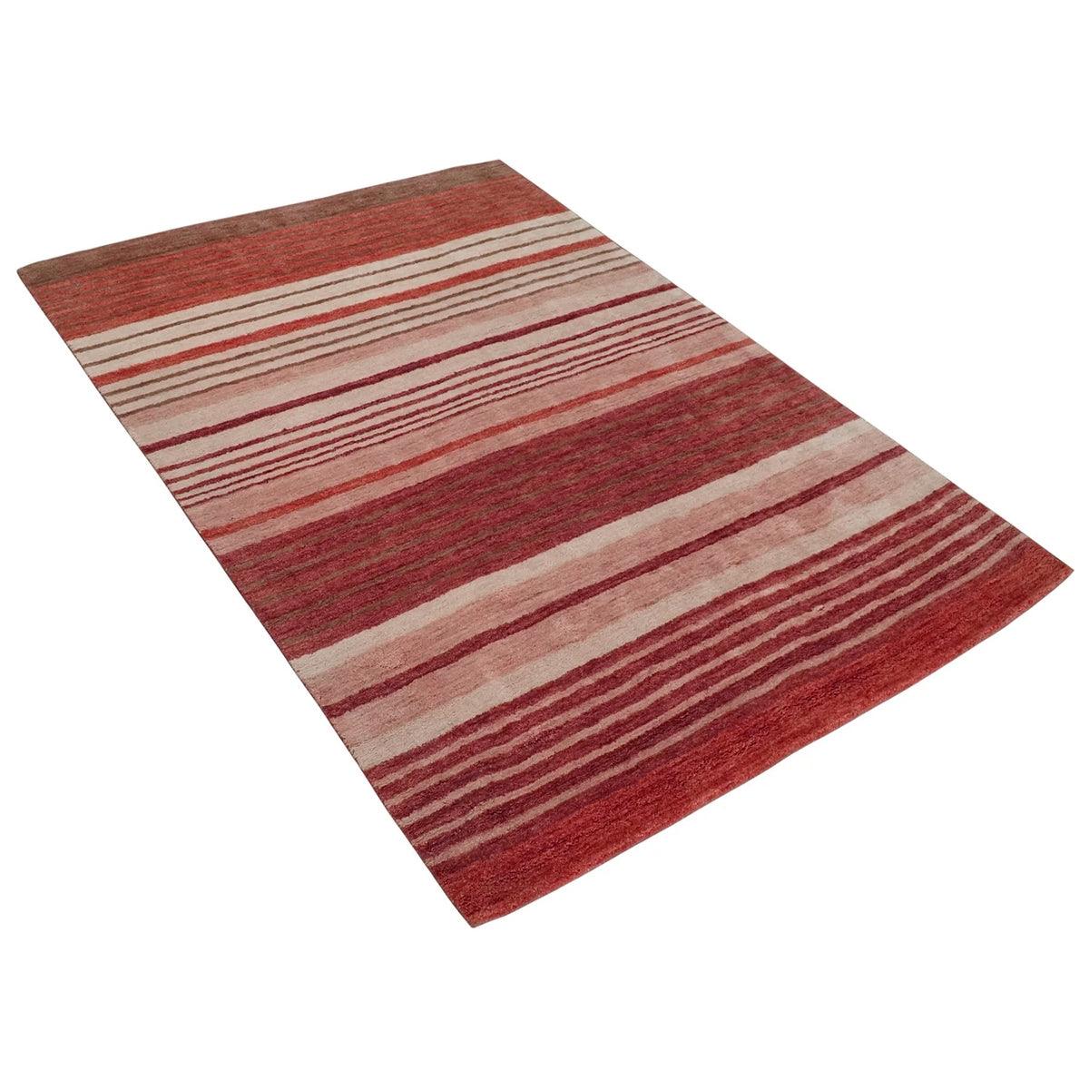 Red Hand Tufted Wool Area Rug For Bedroom WK-734