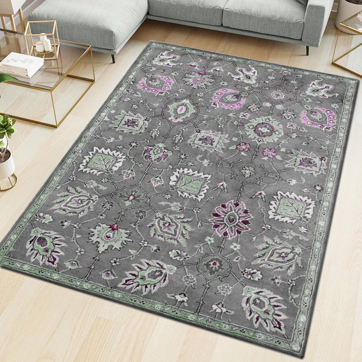 Hand Tufted Wool Area Rug For Bedroom WK-736