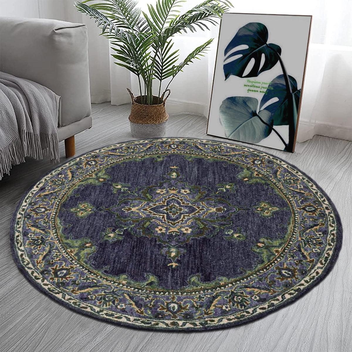 Hand Knoted Wool Rug For Bedroom Yoga Mat WK-740