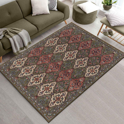 Hand Knoted Wool Area Rug For Garden Yoga Mat  WK-748