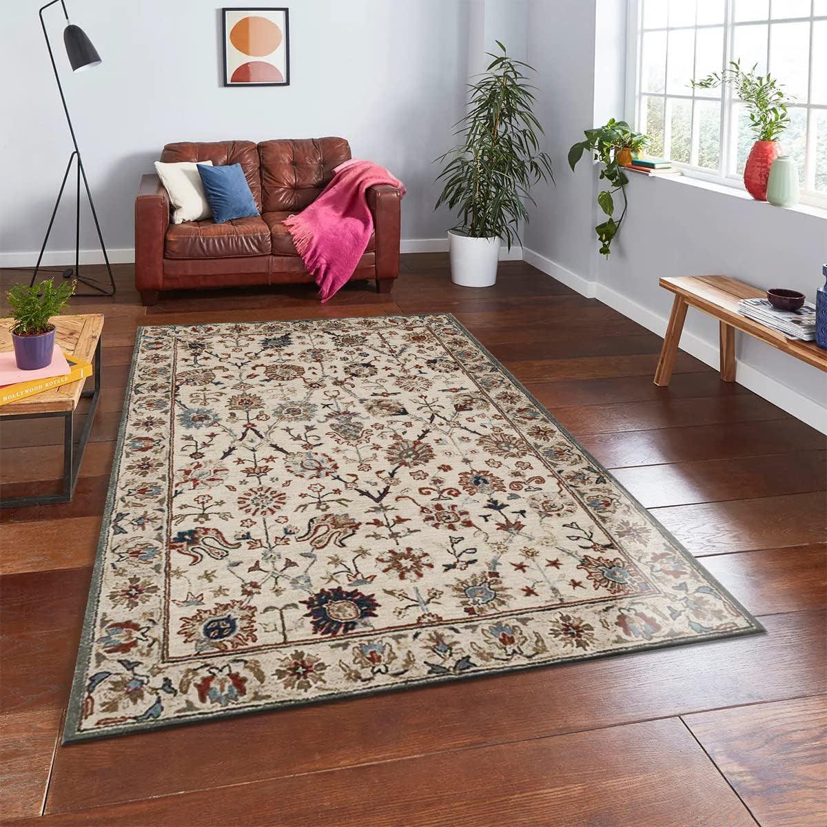 Hand Knoted Wool Area Rug For Living Room WK-749