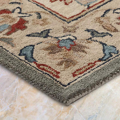 Hand Knoted Wool Area Rug For Living Room WK-749