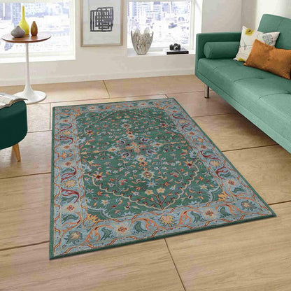 Hand Knoted Wool Area Rug For Bedroom WK-756