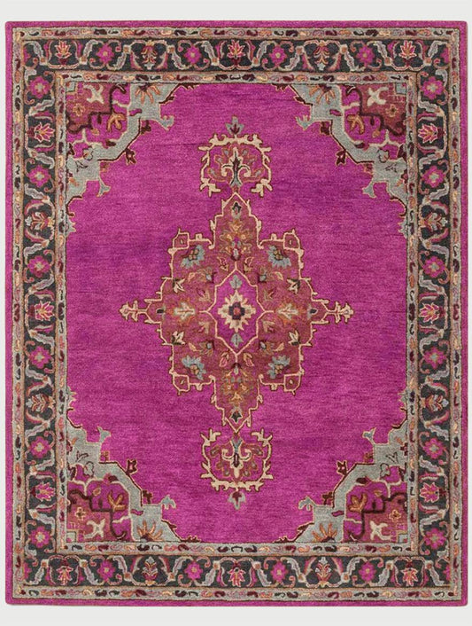 Hand Knoted Wool Area Rug For Bedroom WK-756