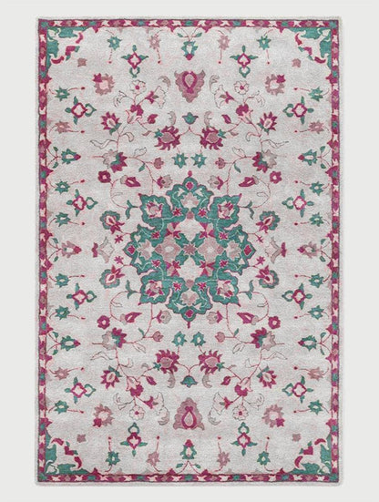 Hand Knoted Wool Area Rug For Living Room WK-757