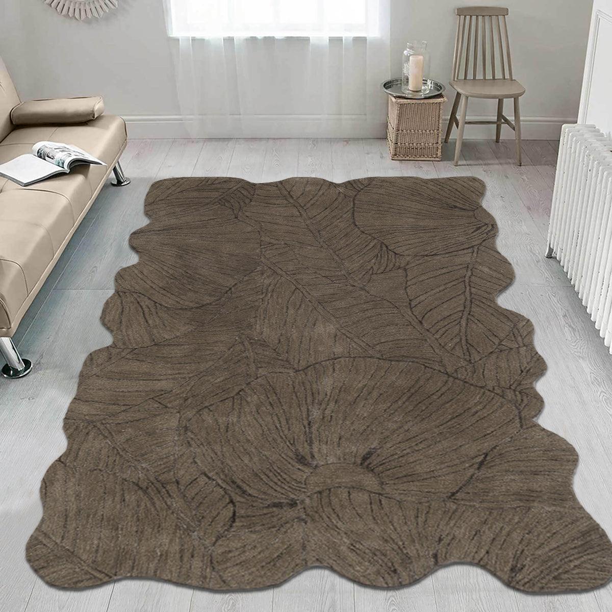 Alfombra de lana tejida a mano para dormitorio, esterilla de yoga WK-770