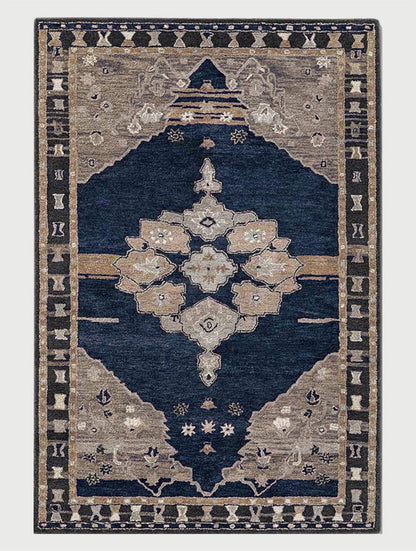 Hand Knoted Natural Wool Area Rug For Living Room WK-773