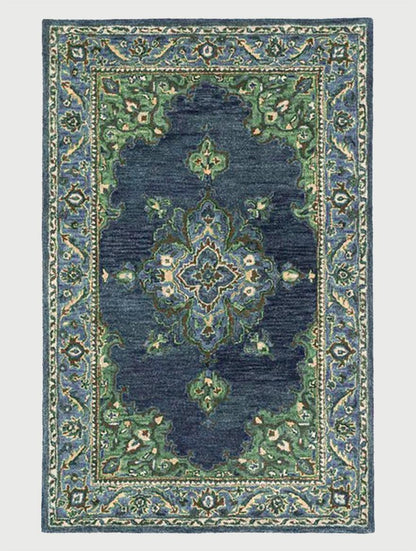 Hand Knoted Wool Area Rug For Garden Yoga Mat  WK-778