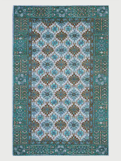 Hand Knoted Wool Area Rug For Living Room WK-782