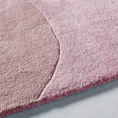 Pink Hand Tufted Wool Area Rug For Bedroom WK-784