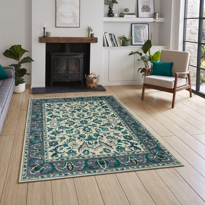 Hand Knoted Wool Area Rug For Living Room WK-789