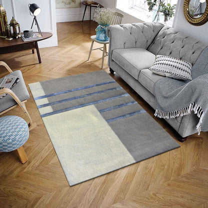 Natural Wool Viscose Rug Hand Tufted For Bedroom WK-801