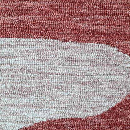 Red Hand Tufted Wool Rug For Bedroom WK-804