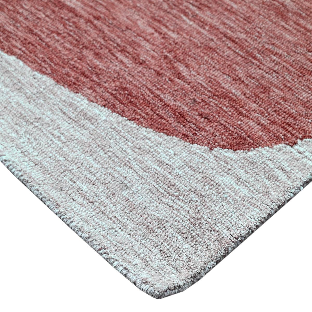 Red Hand Tufted Wool Rug For Bedroom WK-804