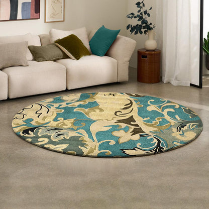 Natural Wool Rug Hand Tufted For Patio Hall WK-811