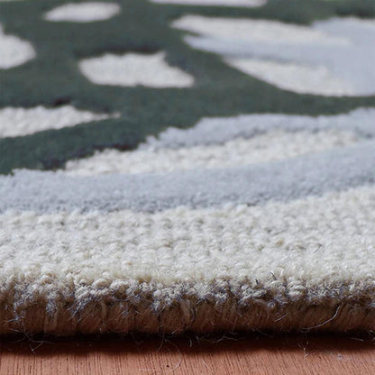 Hand Tufted Wool Silk Rug For Dining Room WK-836