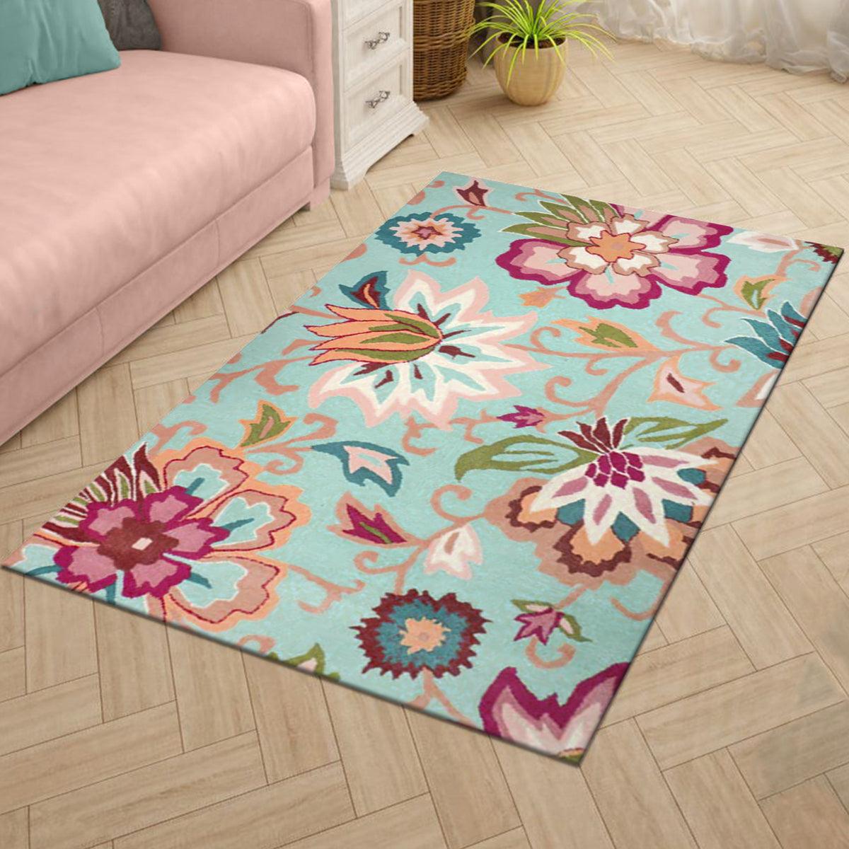 Hand Tufted Wool Area Rug For Bedroom WK-838