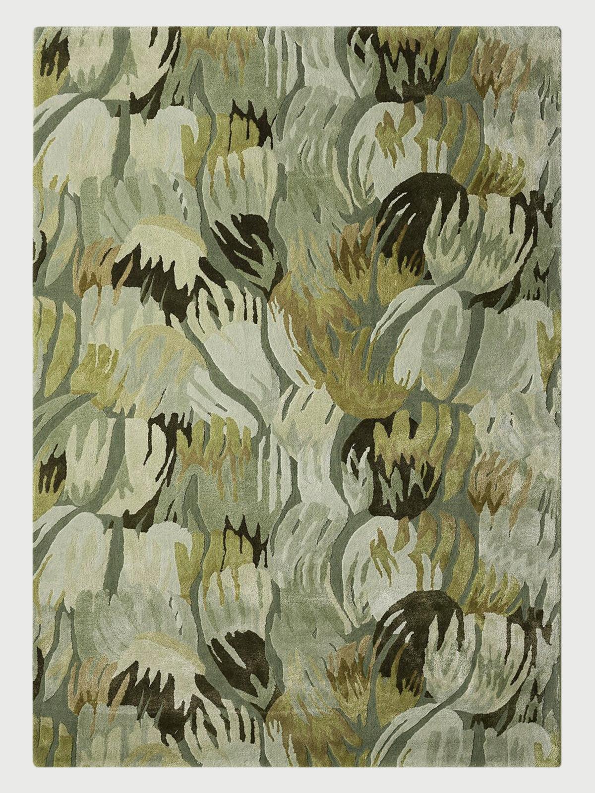 Natural Wool Rug Hand Tufted For Hall Patio WK-841