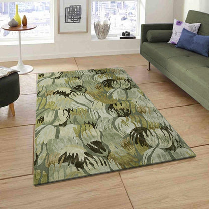 Natural Wool Rug Hand Tufted For Hall Patio WK-841