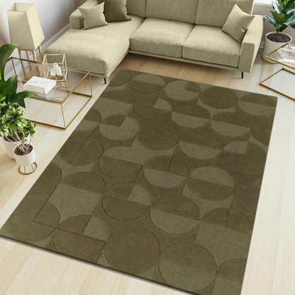 Hand Tufted Wool Area Rug For Bedroom WK-848