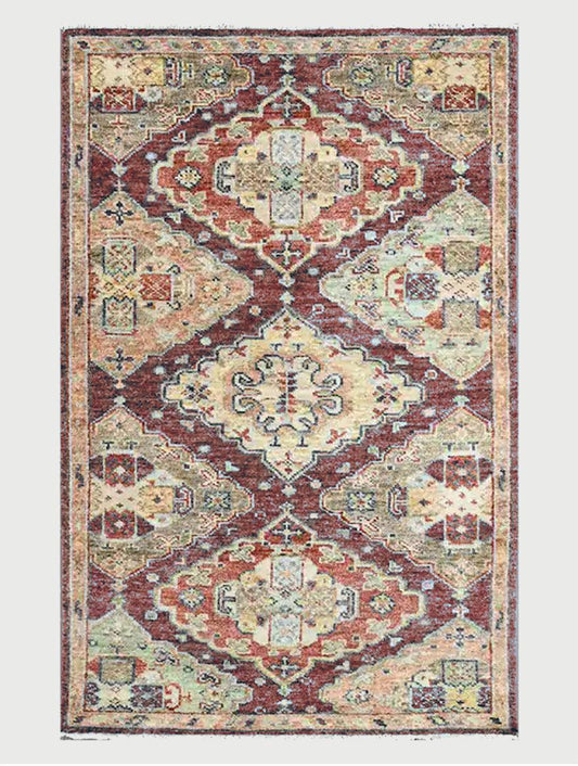 Wool Kilim Area Rug Hand Knotted For Living Room WK-624