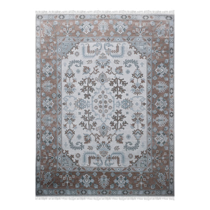 Indian Handmade Oushak Hand Knotted Wool Rug