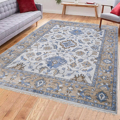 Home Decor Hand Knotted Oushak Wool Patio Area Rug