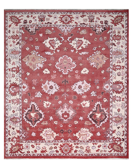 Hand Knotted Brown Multicolor Classic Hallway Rug