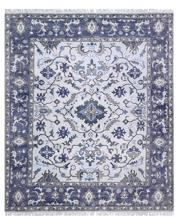 Hand Knotted Blue Wool Kitchen Balcony Area Rug