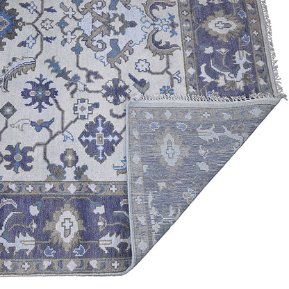 Hand Knotted Blue Wool Kitchen Balcony Area Rug