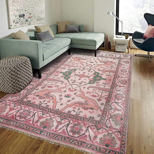 Multicolor Traditional Turkish Wool Kitchen Rug