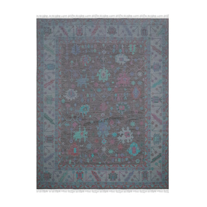 Hand Knotted Multicolor Wool Dining Room Rug