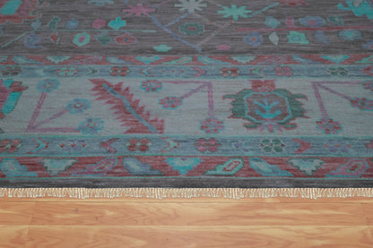 Hand Knotted Multicolor Wool Dining Room Rug