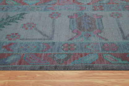 Hand Knotted Multicolor Wool Dining Room Rug