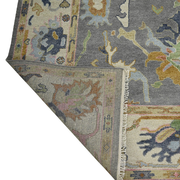 Hand Knotted Gray Hallway  Trendy Design Wool Rugs Z-46