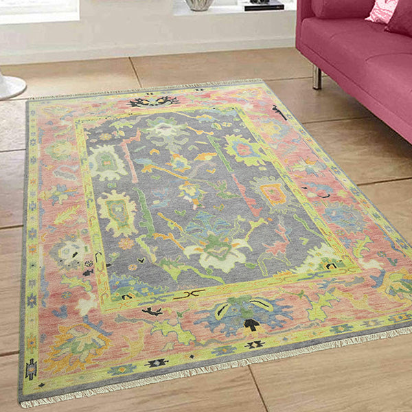 Eco Friendly Multicolor Farmhouse Handmade Wool Rugs Z-47