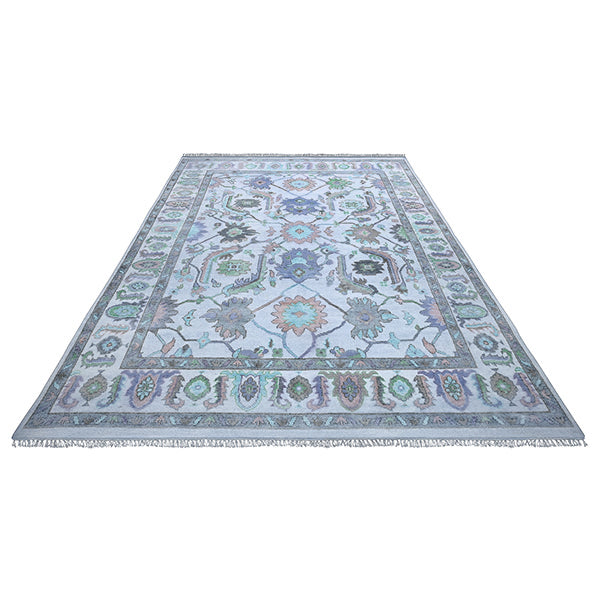 Eco Friendly Blue Farmhouse Handmade Wool Rugs Z-50