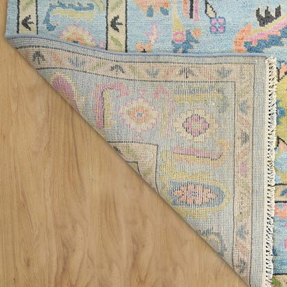 Eco Friendly Blue Farmhouse Handmade Wool Rugs Z-53