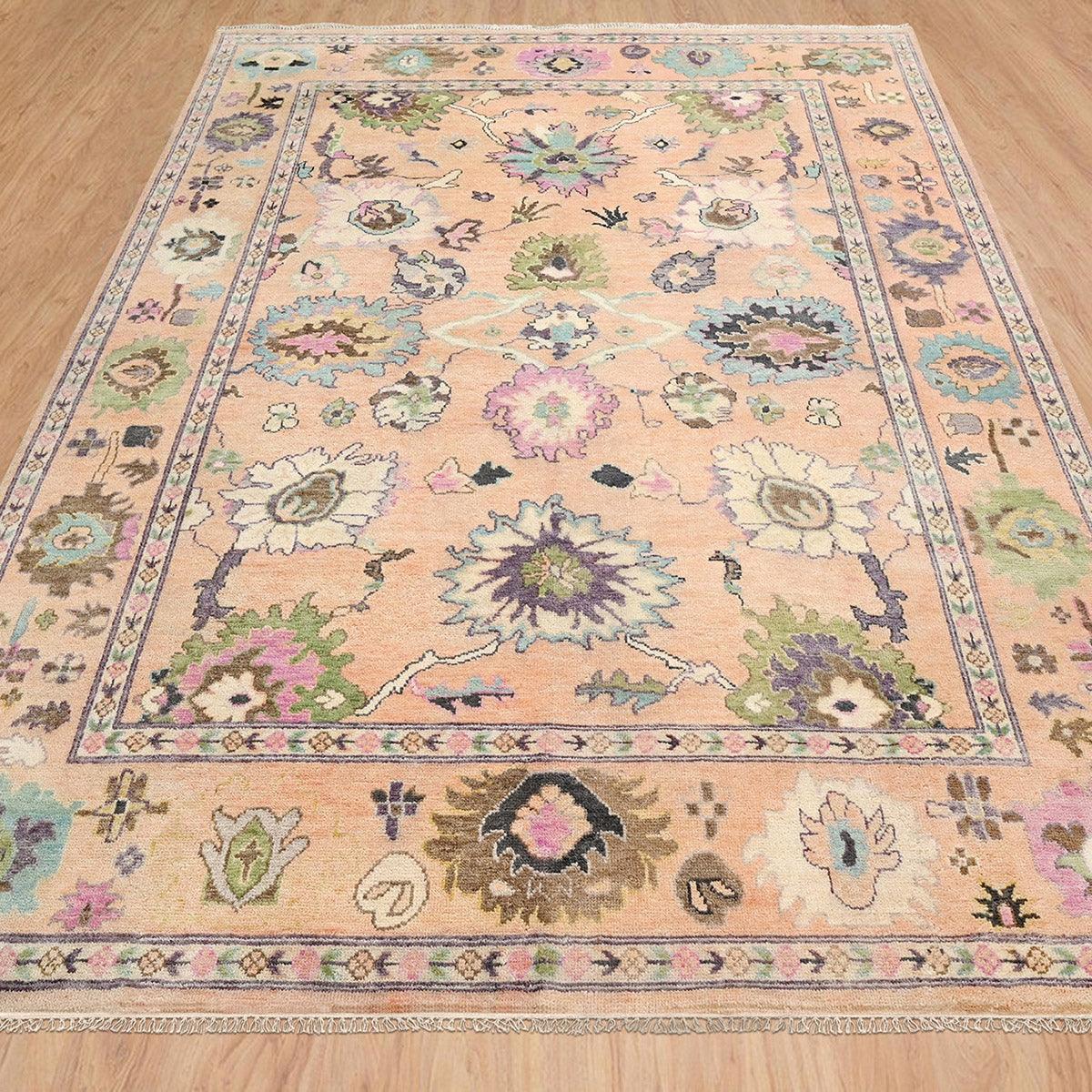 Eco Friendly Pink Farmhouse Handmade Wool Rugs Z-54